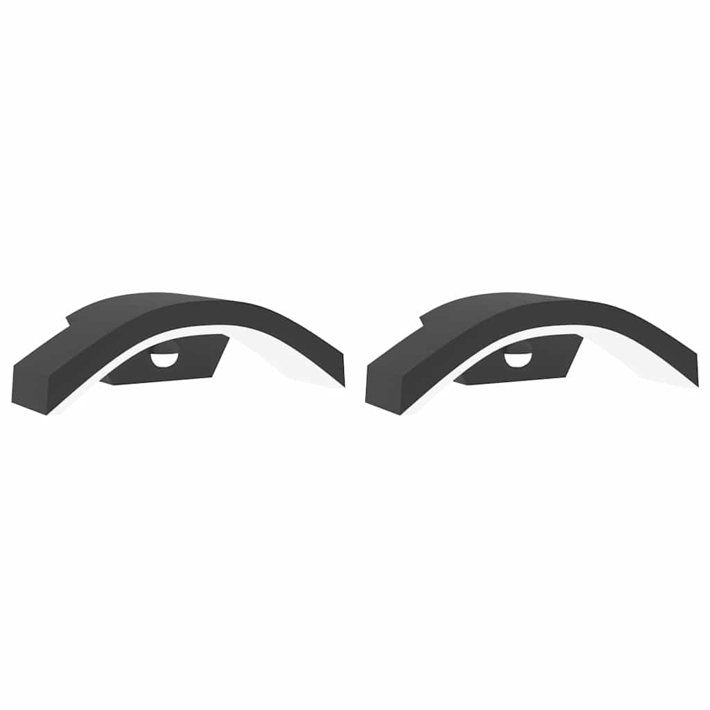 Vidaxl Outdoor -Wandlampen 2 ST LED mit Sensoren Aluminium Schwarz gegossen