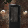 Vidaxl Outdoor -Wandlampen 2 ST LED mit Sensoren Aluminium Schwarz gegossen