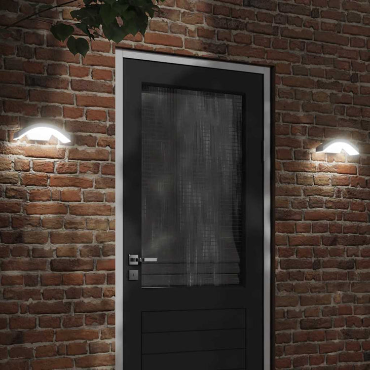 Vidaxl Outdoor Wandlampen 2 St. LED Guss Aluminium weiß