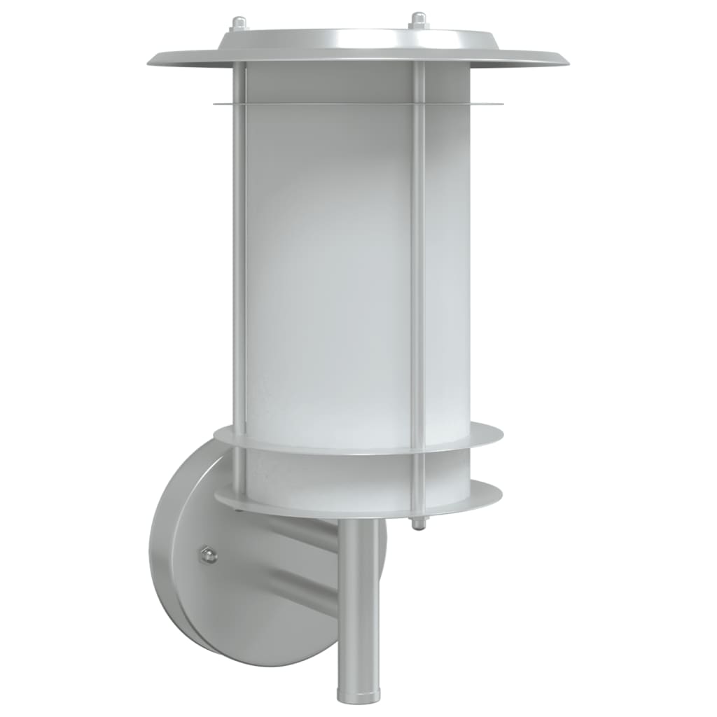 Vidaxl Außenwandlampe Edelstahl Silber gefärbt