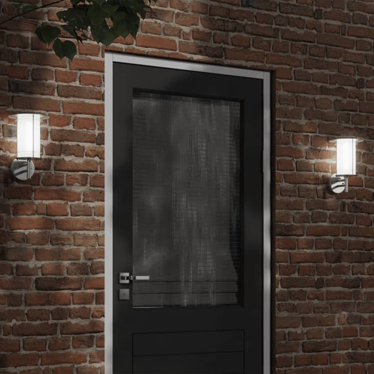 Vidaxl Außenwandlampe Edelstahl Silber gefärbt