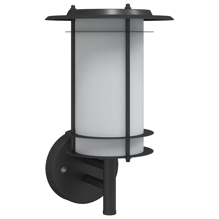 Vidaxl Außenwandlampe Edelstahl schwarz schwarz