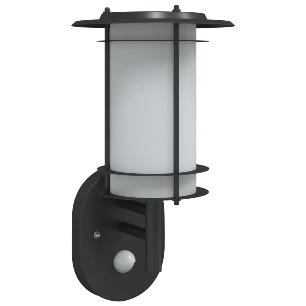 Vidaxl Außenwandlampe mit Sensor Edelstahl schwarz
