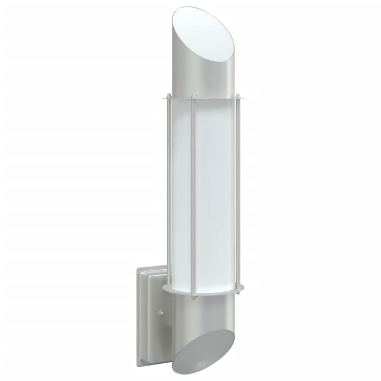 Vidaxl Außenwandlampe Edelstahl Silber gefärbt