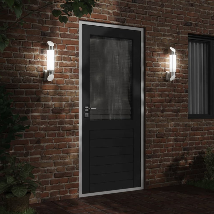 Vidaxl Außenwandlampe Edelstahl Silber gefärbt