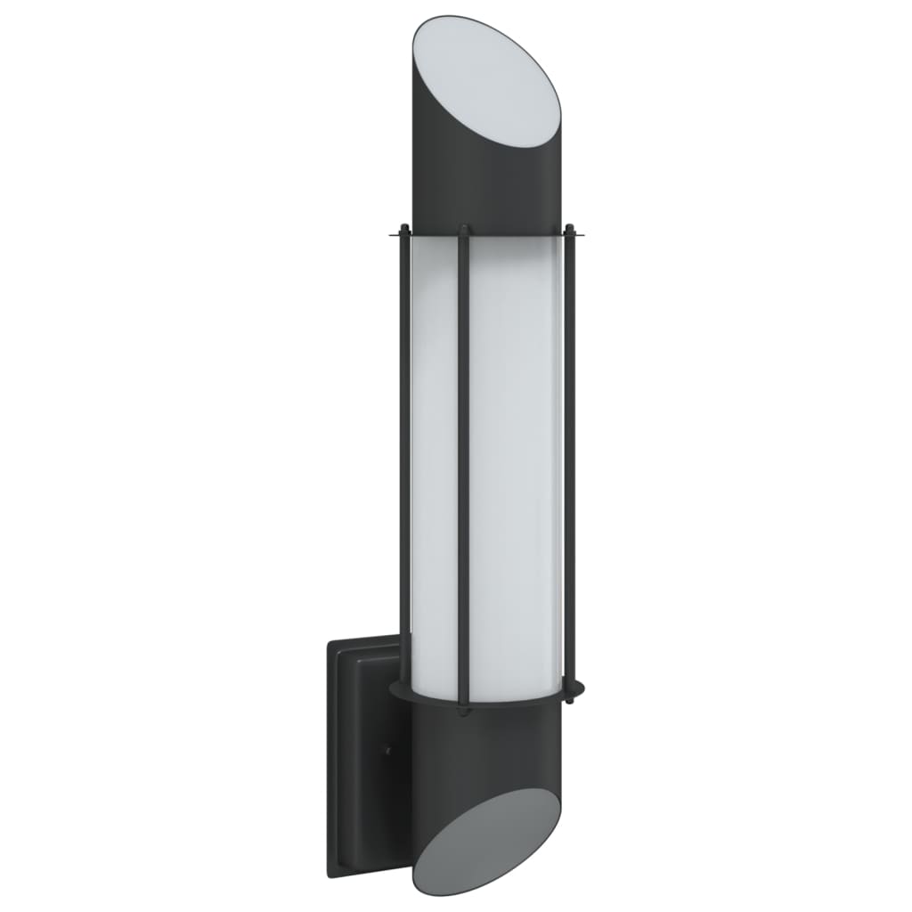 Vidaxl Außenwandlampe Edelstahl schwarz schwarz