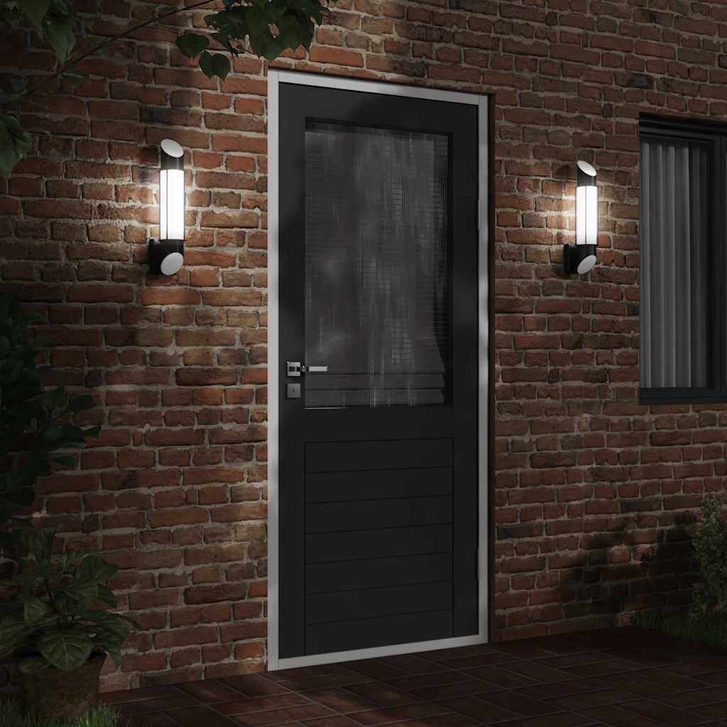 Vidaxl Außenwandlampe Edelstahl schwarz schwarz