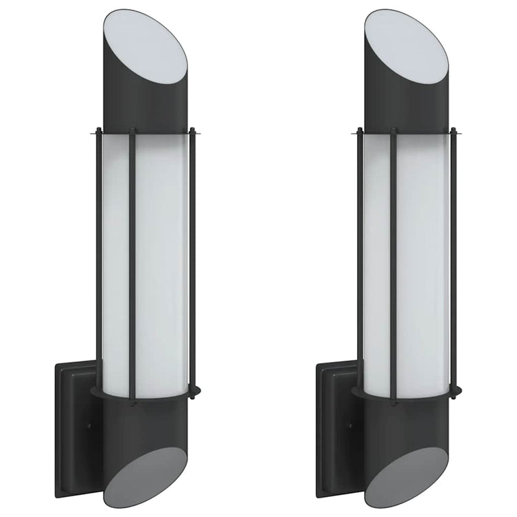 Vidaxl Außenwandlampen 2 St Edelstahl schwarz