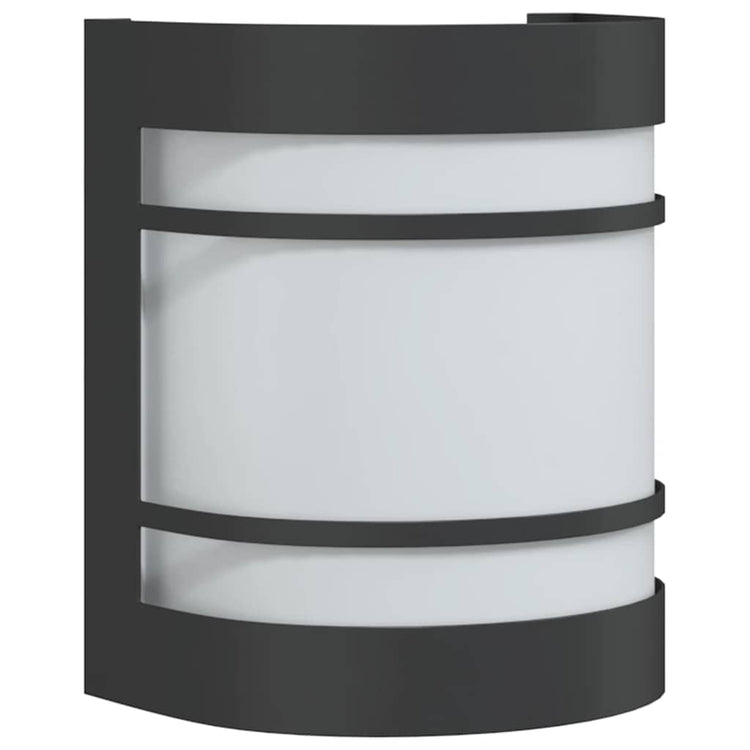 Vidaxl Außenwandlampe Edelstahl schwarz schwarz