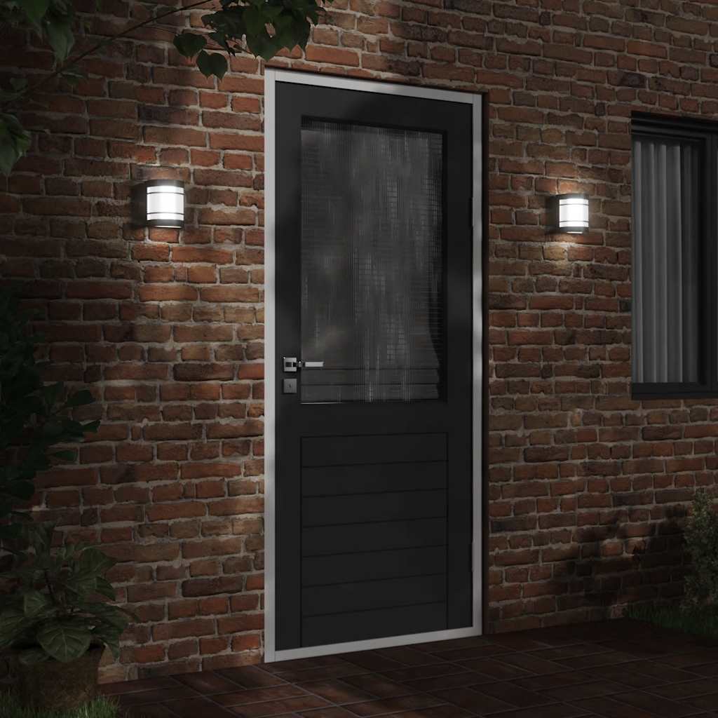 Vidaxl Außenwandlampe Edelstahl schwarz schwarz