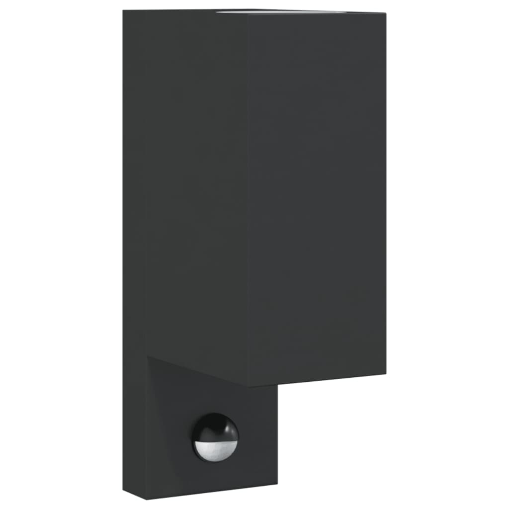 Vidaxl Außenwandlampe mit Sensorguss Aluminium schwarz