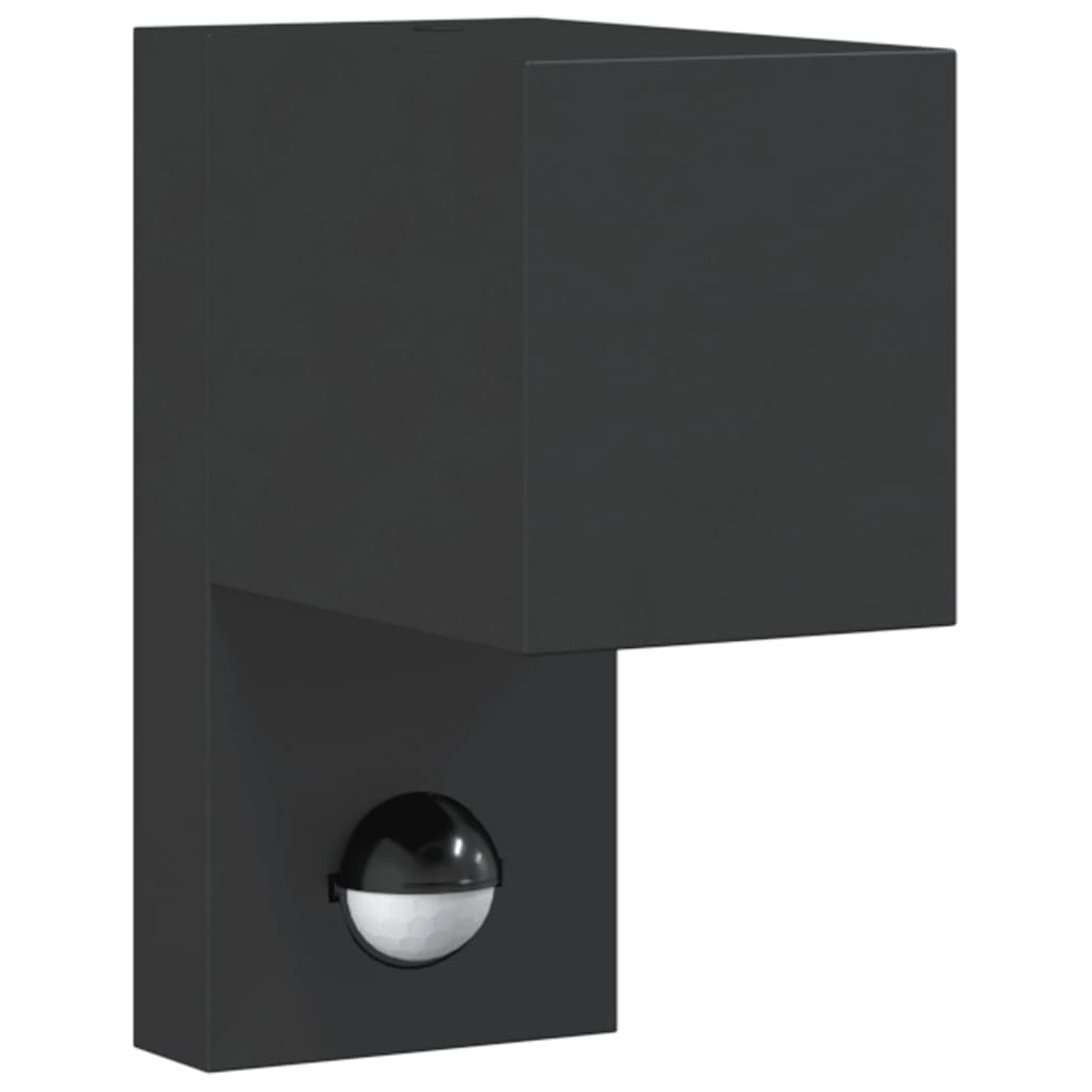 Vidaxl Außenwandlampe mit Sensorguss Aluminium schwarz