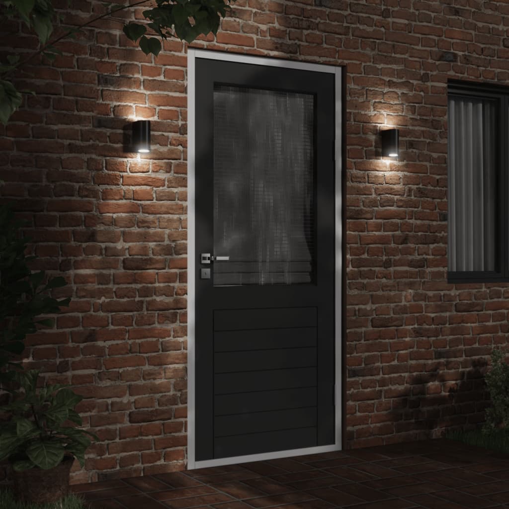 Vidaxl Outdoor Wandlampe Aluminium Schwarz gegossen