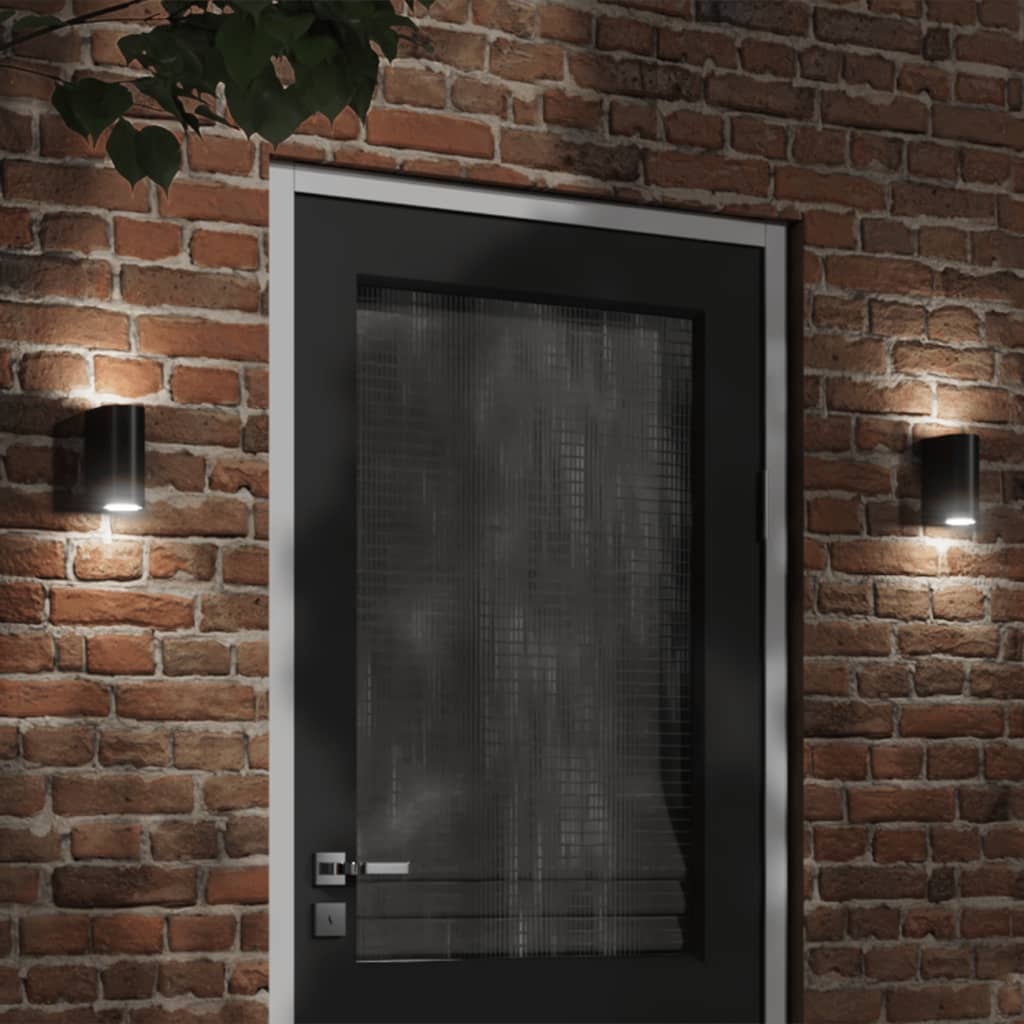 Vidaxl Outdoor Wandlampe Aluminium Schwarz gegossen