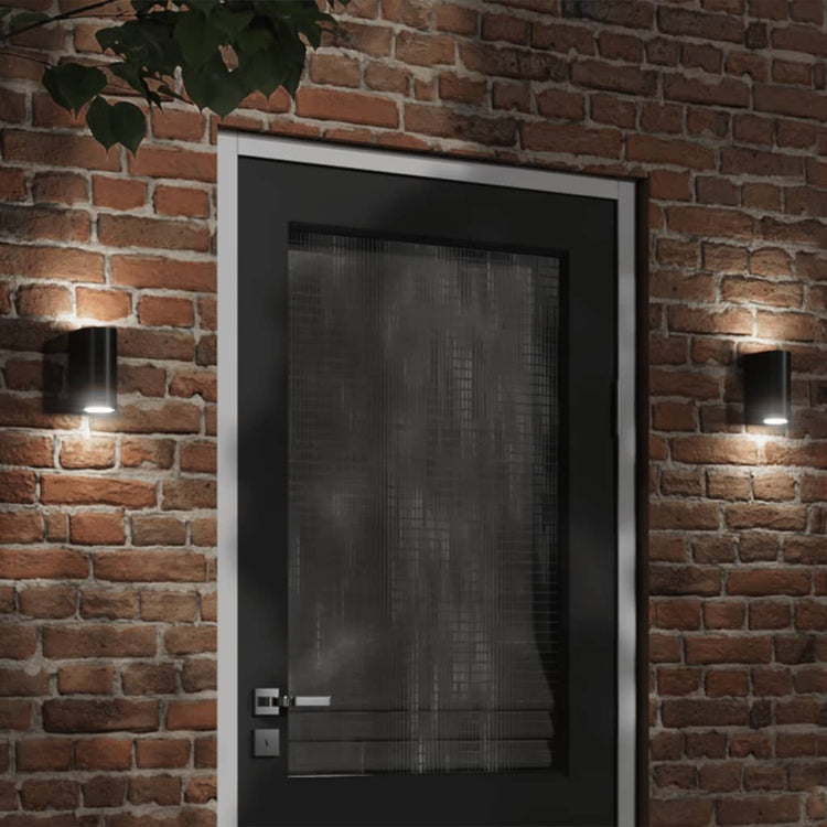 Vidaxl Outdoor Wandlampe Aluminium Schwarz gegossen