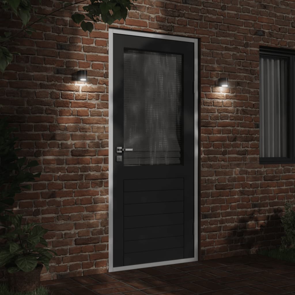Vidaxl Outdoor Wandlampe Aluminium Schwarz gegossen