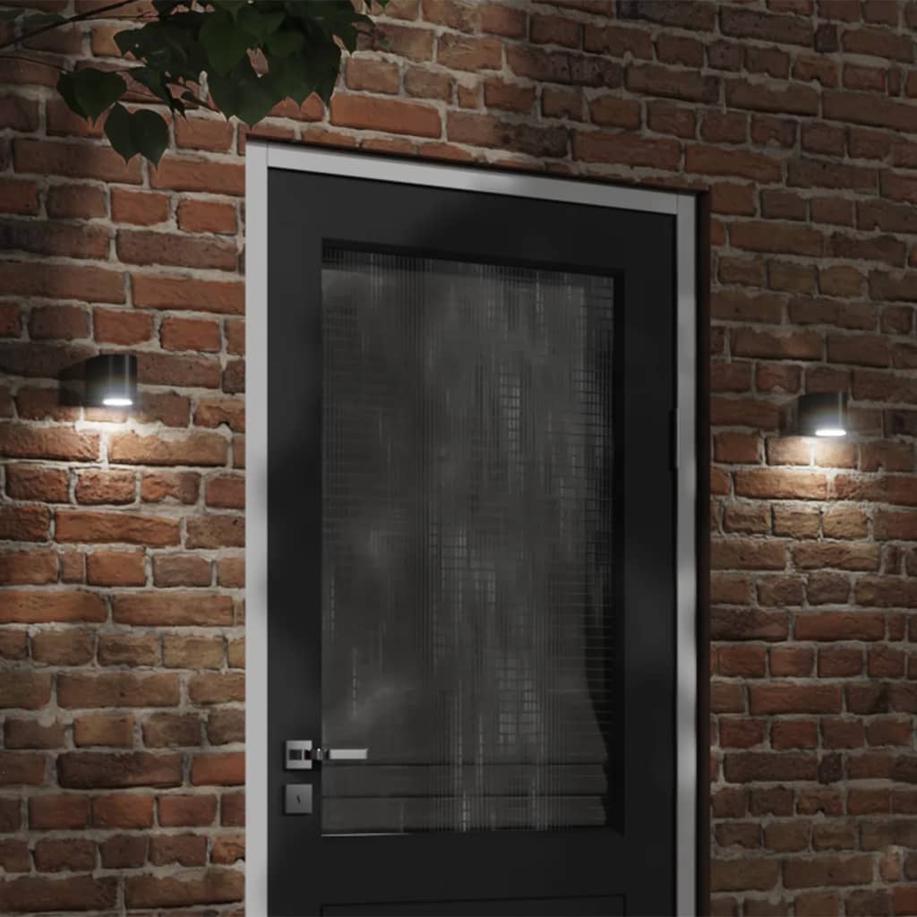 Vidaxl Outdoor Wandlampe Aluminium Schwarz gegossen