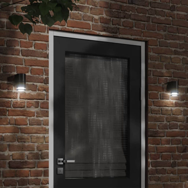 Vidaxl Outdoor Wandlampe Aluminium Schwarz gegossen