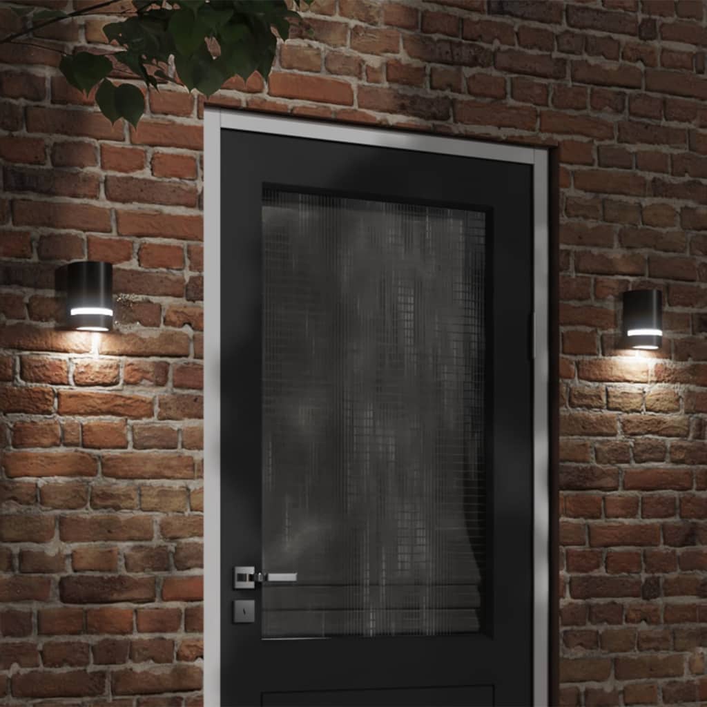 Vidaxl Outdoor Wandlampe Aluminium Schwarz gegossen