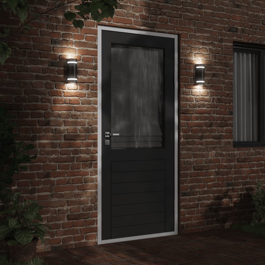 Vidaxl Outdoor Wandlampe Aluminium Schwarz gegossen
