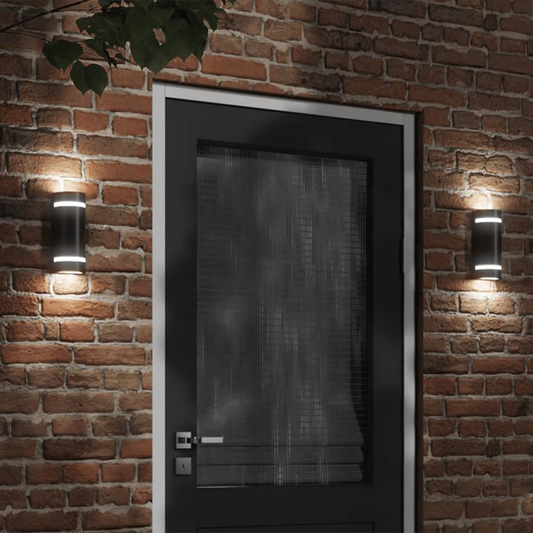 Vidaxl Outdoor Wandlampe Aluminium Schwarz gegossen