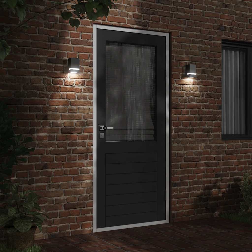 Vidaxl Außenwandlampe Edelstahl schwarz schwarz