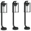 Vidaxl -Stehlampe für außen 3 Stcs 60 cm Edelstahl schwarz
