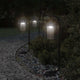 Vidaxl -Stehlampe für außen 3 Stcs 60 cm Edelstahl schwarz
