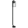 Vidaxl -Stehlampe für Außen 100 cm Edelstahl schwarz