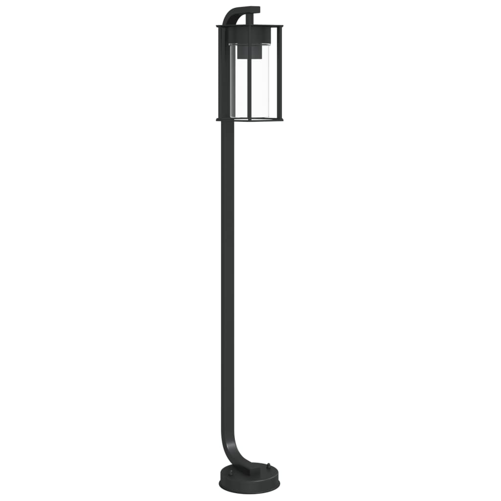 Vidaxl -Stehlampe für Außen 100 cm Edelstahl schwarz