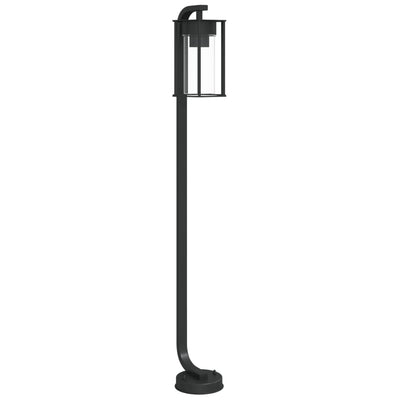 Vidaxl -Stehlampe für Außen 100 cm Edelstahl schwarz