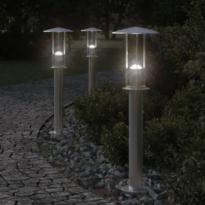 Vidaxl Außerhalb der Stehlampe 60 cm Edelstahl Silberfarbe
