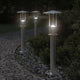 Vidaxl Außerhalb der Stehlampe 60 cm Edelstahl Silberfarbe