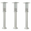 Vidaxx Außenstehleuchte 3 Stk. 60 cm Edelstahl silberfarben