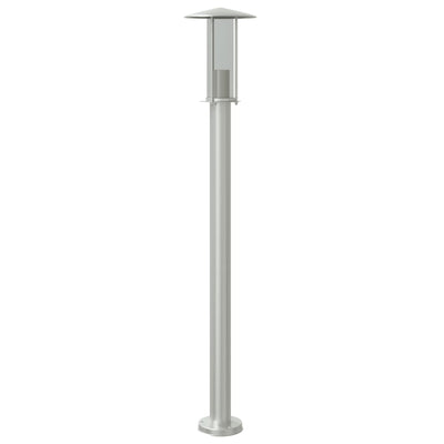 VIDAXL -Stehlampe für Außen 100 cm Edelstahl Silber gefärbt