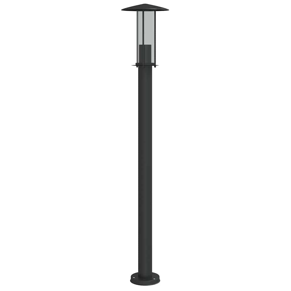 Vidaxl -Stehlampe für Außen 100 cm Edelstahl schwarz