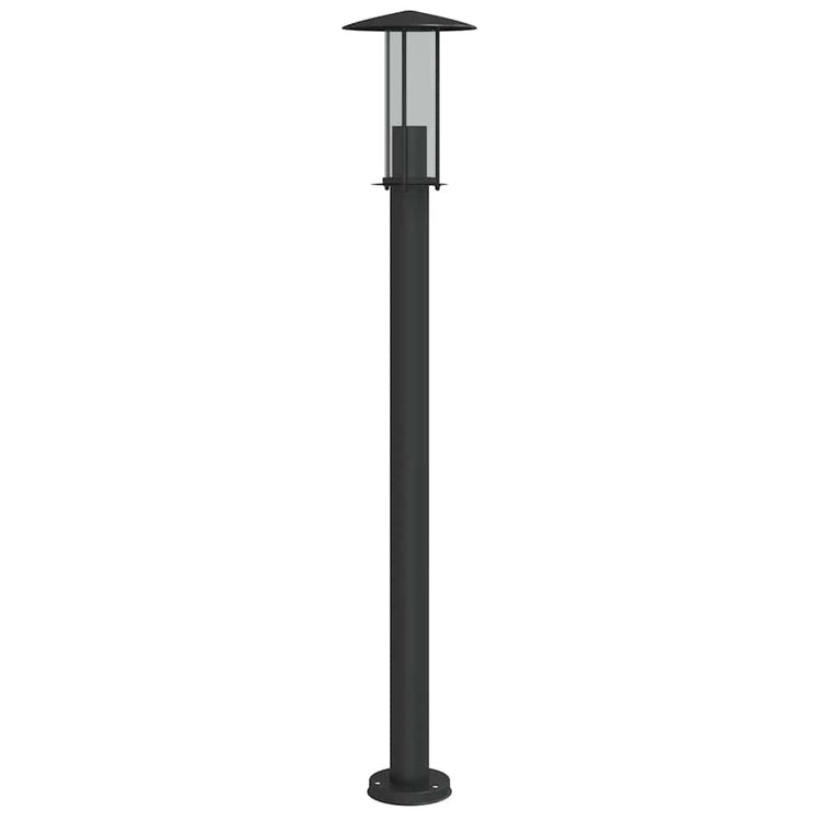 Vidaxl -Stehlampe für Außen 100 cm Edelstahl schwarz