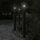 Vidaxl -Stehlampe für außen 110 cm Edelstahlschwarz