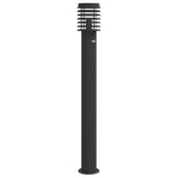 Vidaxl -Stehlampe für außen mit Sensor 110 cm Edelstahl schwarz - afbeelding 2