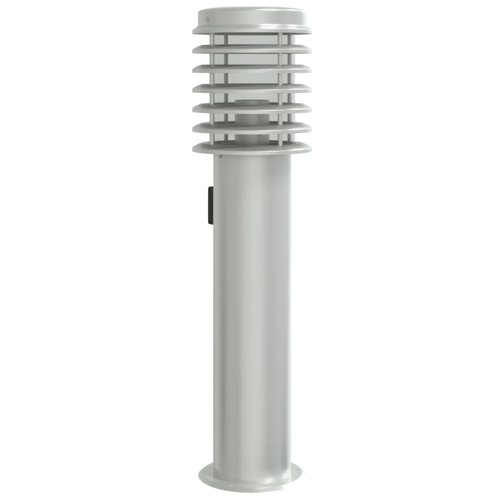 VIDAXL Außerhalb der Stehlampe mit Steckdose 60 cm Edelstahl Silber