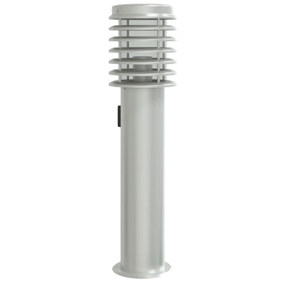 VIDAXL Außerhalb der Stehlampe mit Steckdose 60 cm Edelstahl Silber