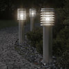 VIDAXL Außerhalb der Stehlampe mit Steckdose 60 cm Edelstahl Silber
