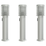 Vidaxl Außerhalb der Stehlampen 3 ST Sockel 60 cm Edelstahl Silber - afbeelding 2