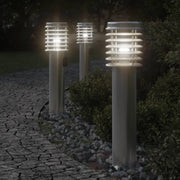 Vidaxl Außerhalb der Stehlampen 3 ST Sockel 60 cm Edelstahl Silber - afbeelding 1