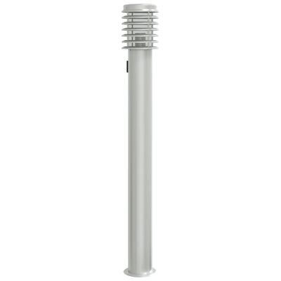 Vidaxl außen Stehlampe mit Steckdose 110 cm Edelstahl Silber