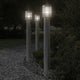Vidaxl außen Stehlampe mit Steckdose 110 cm Edelstahl Silber