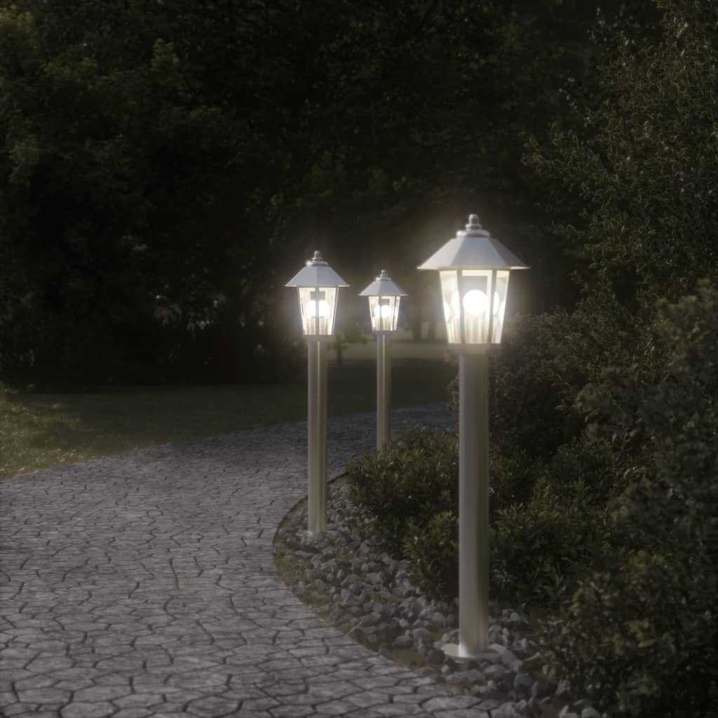 VIDAXL Außerhalb der Stehlampe 80 cm Edelstahl Silberfarbe