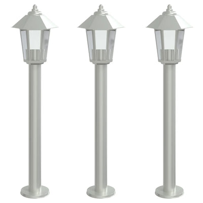 VIDAXL SHORKLAPT FÜR AUSSER 3 ST 80 cm Edelstahl Silberfarbe