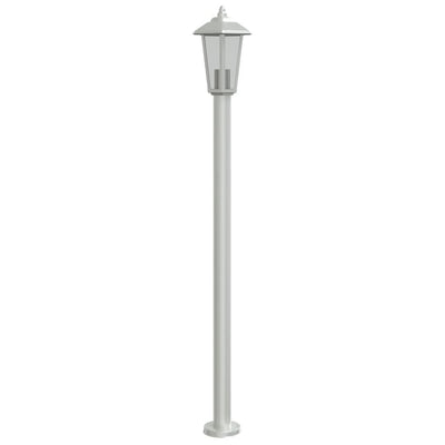 VIDAXL -Stehlampe für Außen 120 cm Edelstahl Silberfarbe