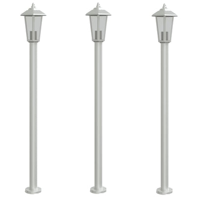 VIDAXL SHOHR LAMPE FÜR AUSSER 3 ST 120 cm Edelstahl Silberfarbe
